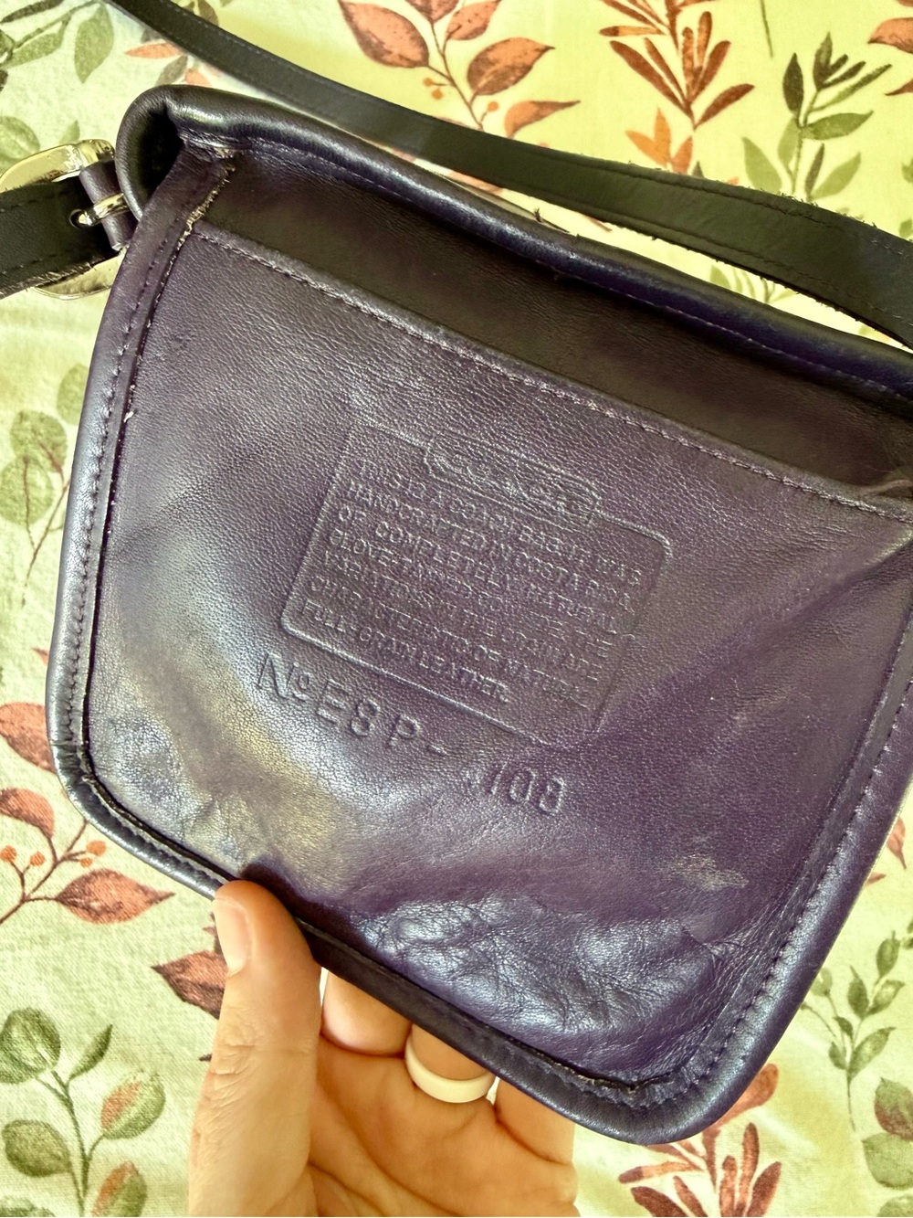 COACH Rare Vintage Plum Leather Crossbody - Picture 7 of 12